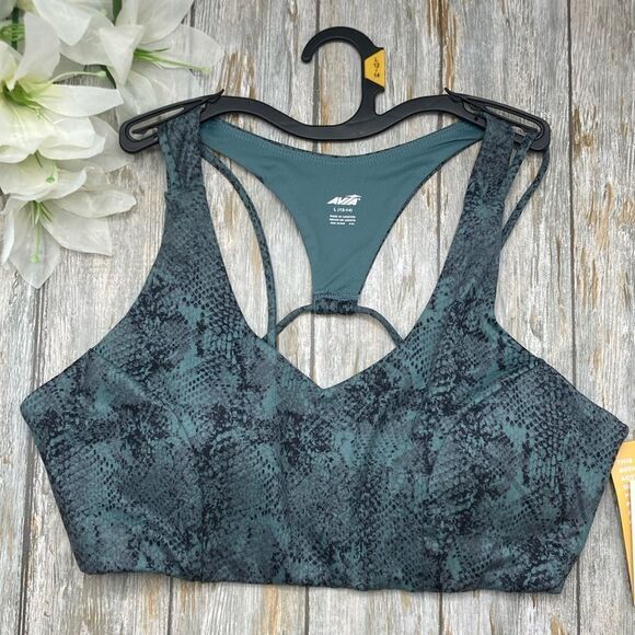 Women’s Snakeskin Print Active Sports Bra 2-Pack Size L - Picture 4 of 10